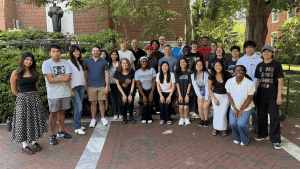 Code School 2026 attendees, including REU trainees, instructors Nate Felbinger and Miranda Simpson, teacher assistants Briana Whitehead, Vani Lorish, and Zhazira Iskakova, and PI Jeffrey Gray.